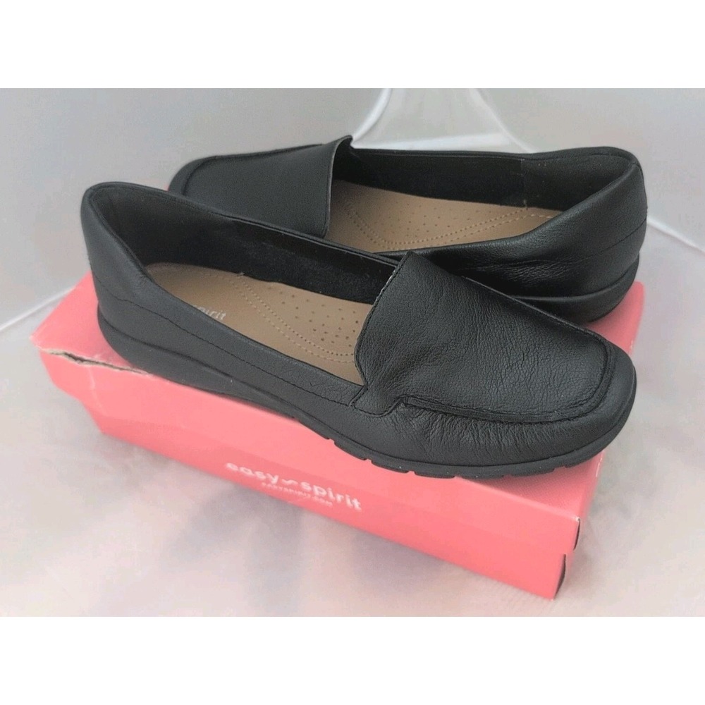 Easy Spirit Abide Women's Size 9 M Slip On Loafer Black Leather - New‎